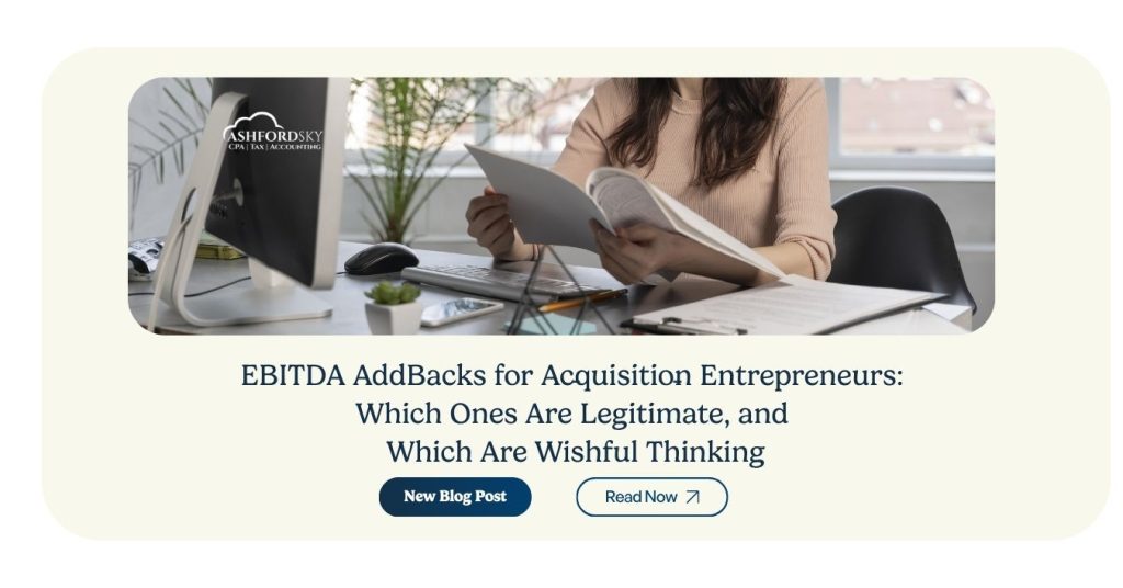 EBITDA Add-Backs for Acquisition Entrepreneurs